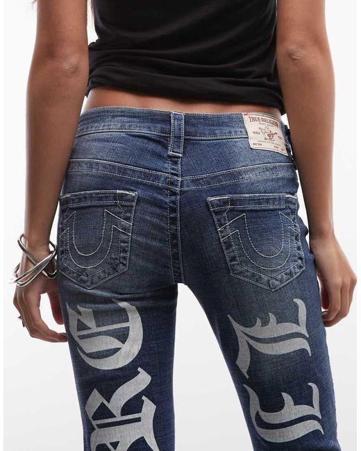 True Religion Blue Becca Bootcut Logo Jeans