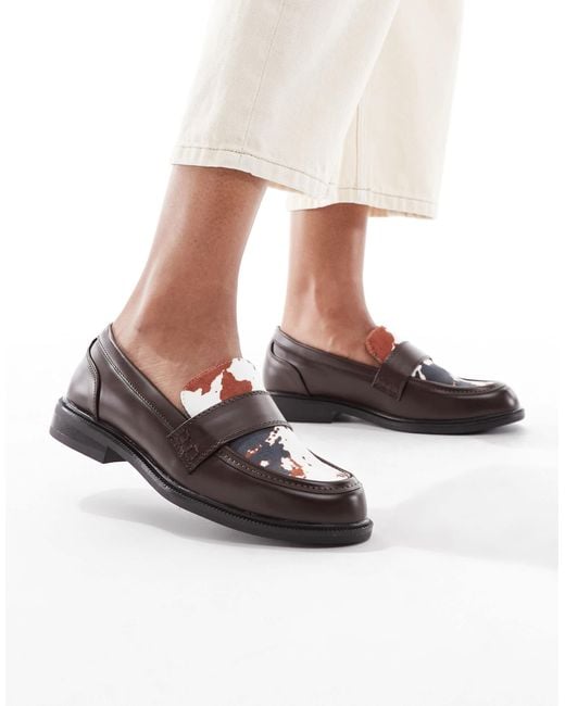 SEQWL White Cadilliac Loafers With Contrast Detail