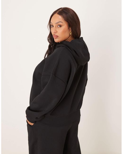 ASOS Black Asos Design Curve Oversized Brushback Hoodie