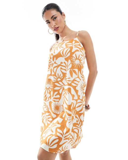 ONLY Metallic Linen Mix Mini Dress
