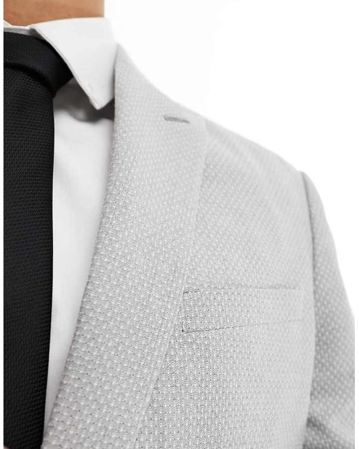 ASOS Gray Wedding Slim Suit Jacket for men