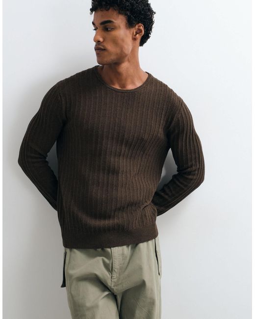 Pull léger Mango pour homme en coloris Brown