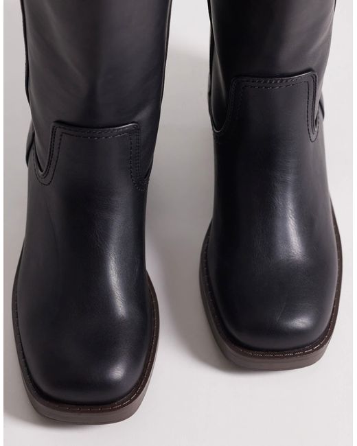 ASOS Blue Cherry Pull On Trucker Boots