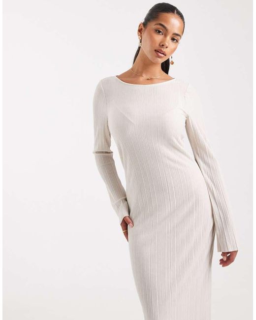 Vero Moda Natural Textured Jersey Maxi Dress