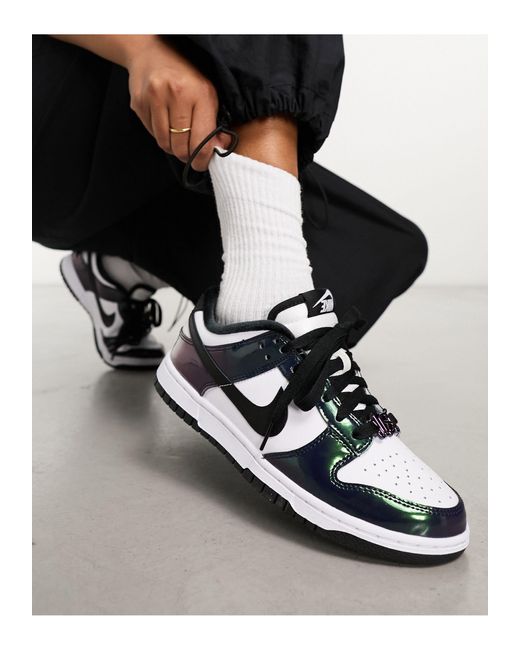 Nike Dunk Low Trainers in Black Lyst UK