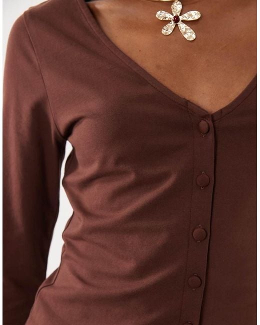 ASOS Red Co-Ord 3/4 Sleeve Button Through Cardi