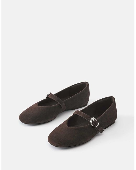 Pull&Bear White Leder-ballerinas
