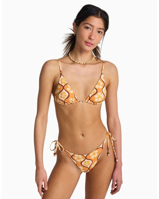 Billabong Orange Sol Groove Triangle Bikini Top