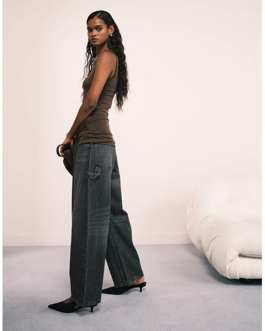ASOS Natural Utility Barrel Jean