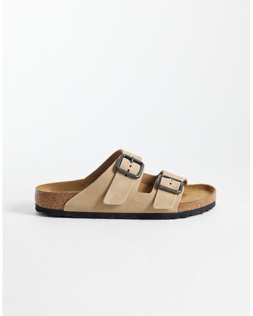 Birkenstock Natural Arizona Leather Sandals for men