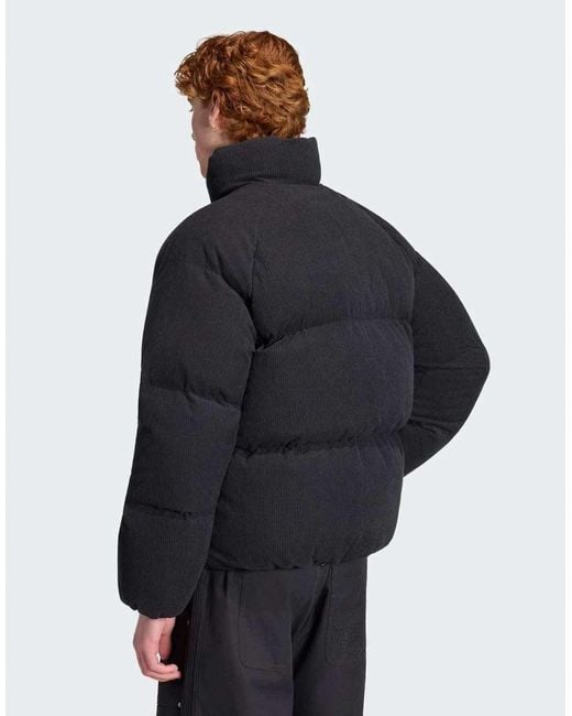 Adidas Originals Blue Corduroy Puffer Jacket for men