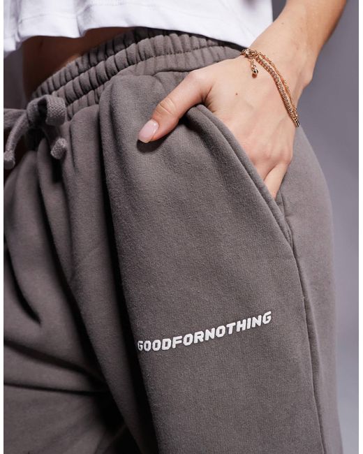 Good For Nothing Gray Core Wide Fit jogger