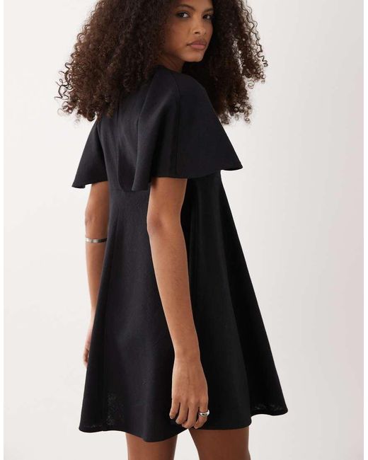 ASOS Black Smock T-shirt Mini Dress