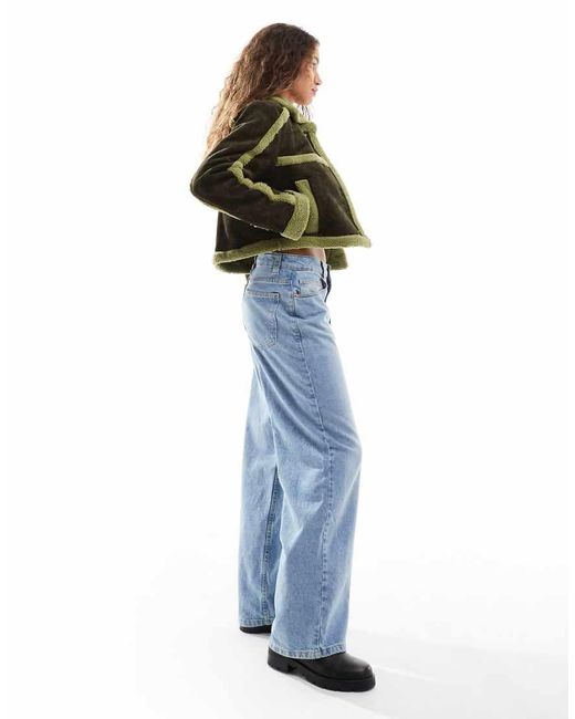 Daisy Street Cropped Jack Met Borgdetail in het Green