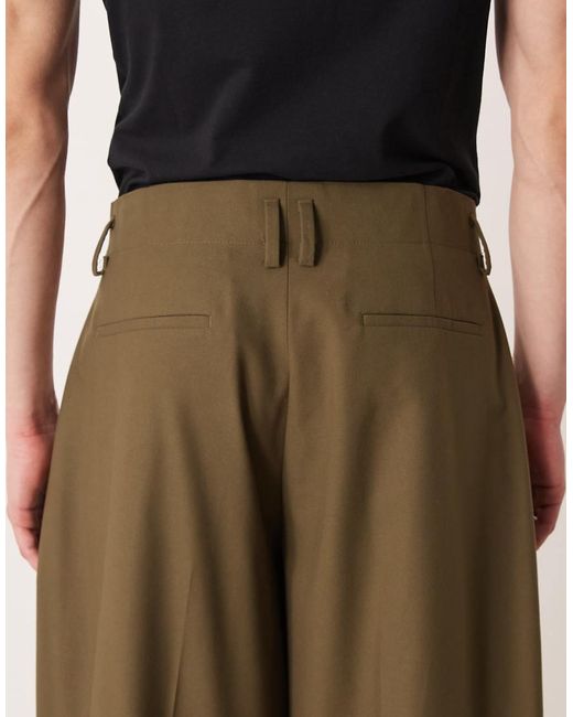 ASOS Natural Barrel Suit Pants for men