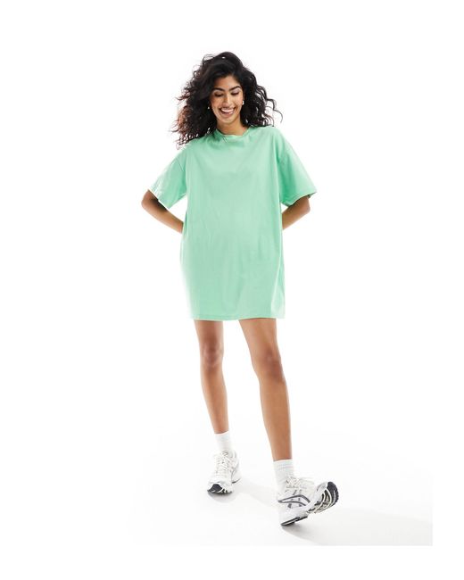 ASOS Green Oversized Mini T-shirt Dress