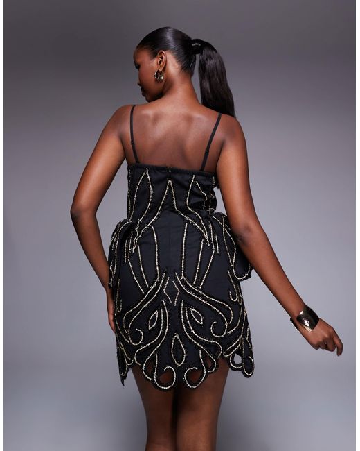 Robe courte ornée ASOS en coloris Blue