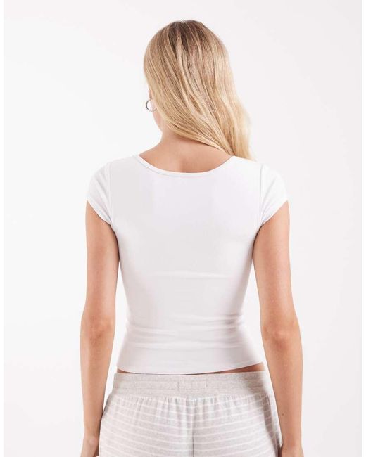 Hollister White Scoop Neck Baby Tee