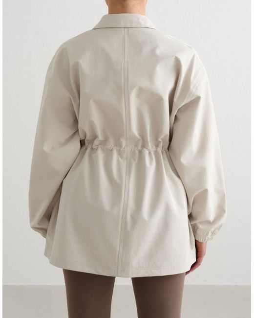 Giacca Impermeabile Color Argilla Con Zip di Aim'n in Natural