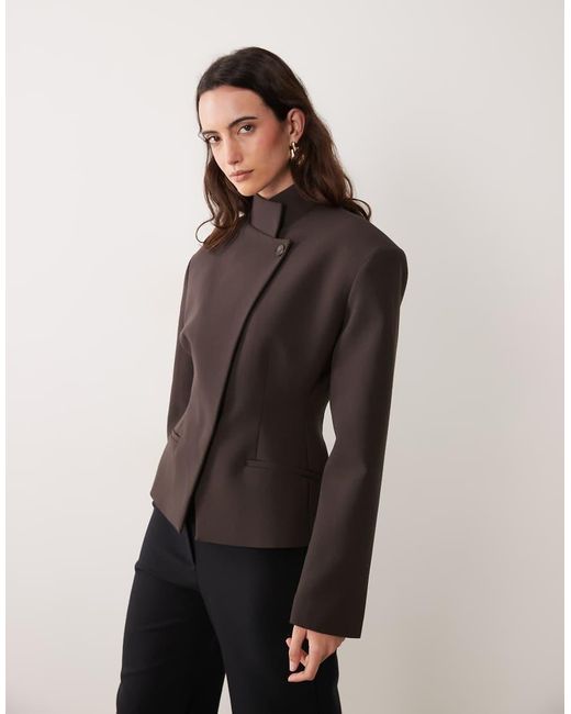ASOS Black Wrap Front Cinch Blazer