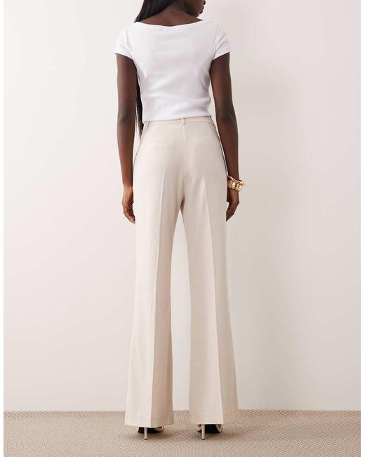 ASOS Natural Tailored Snatch Flare Trousers