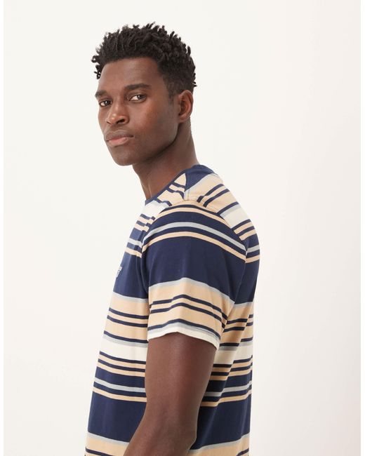Barbour Blue Aickmen Tailored Striped T-shirt for men