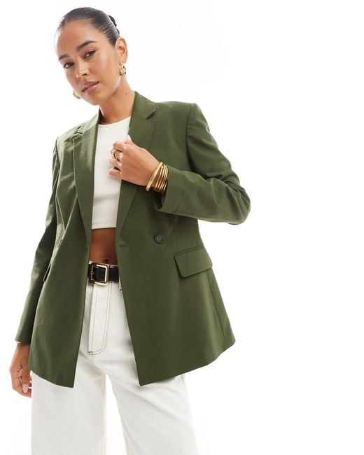 Stradivarius Green – eleganter blazer