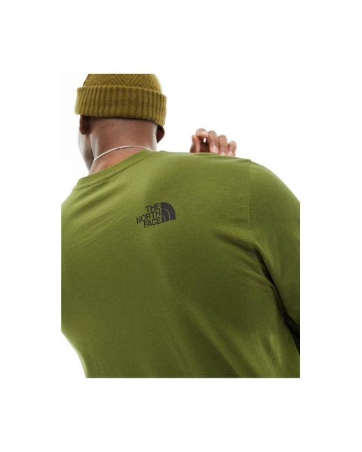 The North Face – simple dome – t-shirt mit logo in Green für Herren