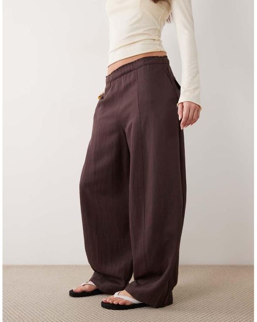 Mango Purple Relaxed Trouser