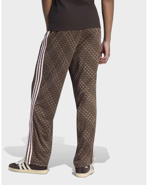 Adidas Originals Brown Firebird Loose Monogram Track Pants for men