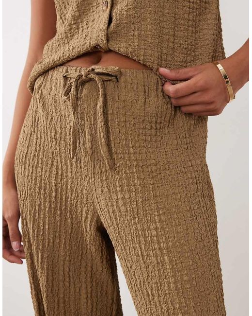 JDY Petite Natural Textured Tailored Trousers Co-ord
