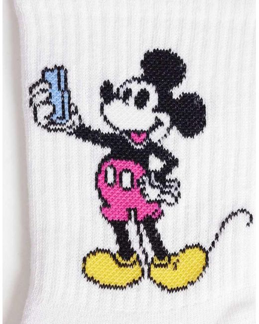 ASOS White Socks With Disney Mickey Mouse Graphic for men