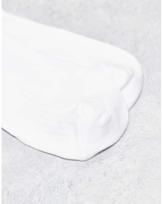Only & Sons White 2 Pack Ribbed Socks for men
