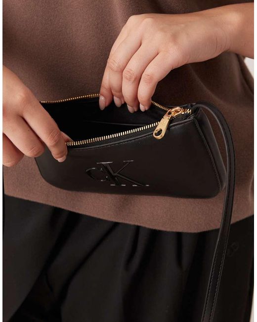 Calvin Klein Brown Jeans Mini Logo Bag