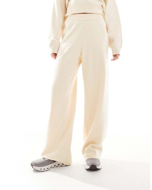 South Beach White Wide Leg Jogger