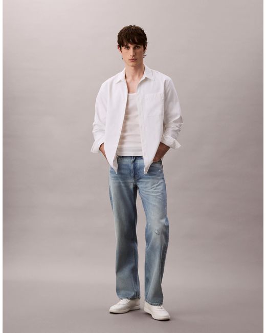 Calvin Klein Gray 90s Straight Jeans for men