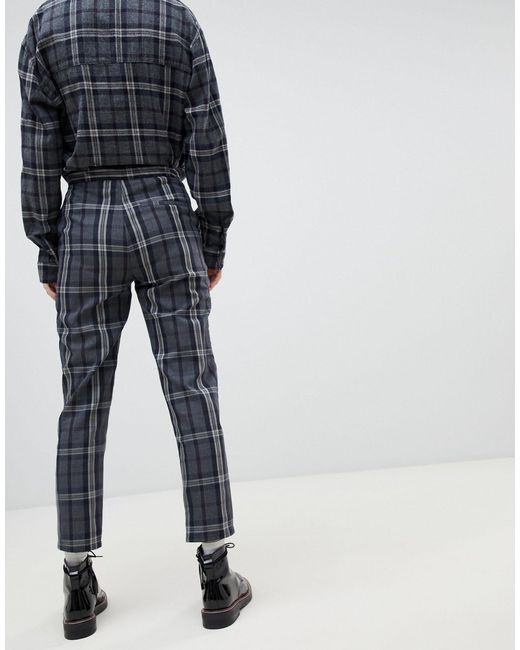 gray check pants