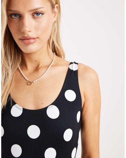 Threadbare Blue Scoop Neck Swimsuit