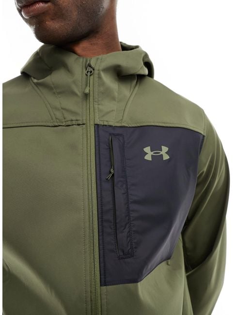 Under Armour Green Storm Cgi Shield 2.0 Hooded Jacket for men