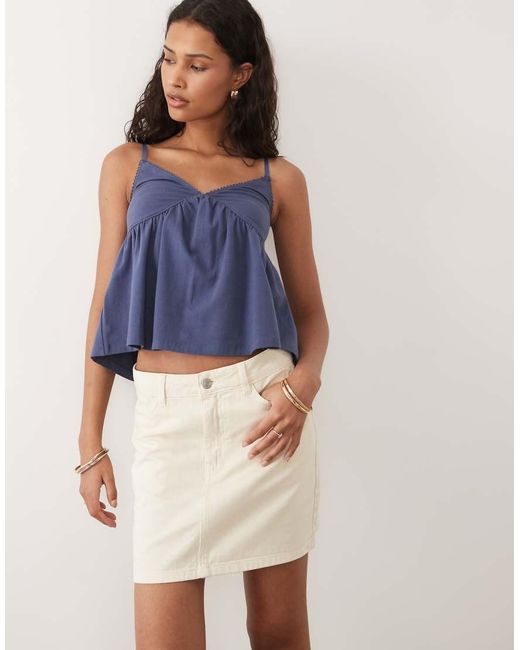 Minifalda Vaquera -Gris Threadbare de color Blue