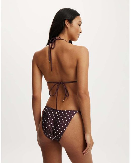 Cotton On Brown String Triangle Bikini Top