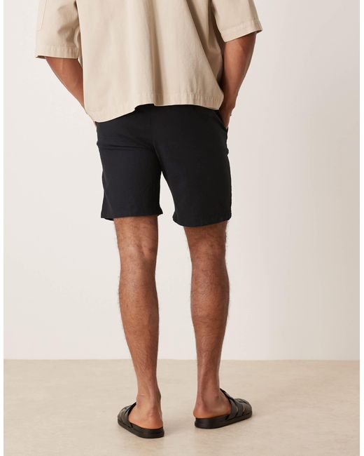 SELECTED Natural Linen Blend Shorts for men