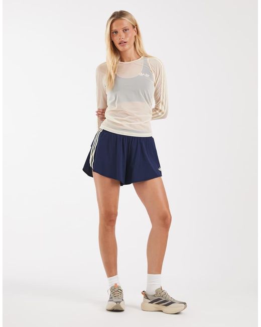 Adidas Originals Blue Adidas Originals Sport Long Sleeve Top