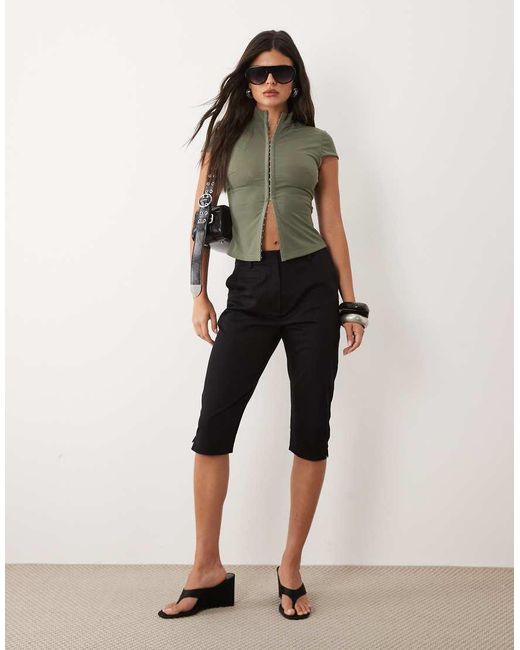 I.AM.GIA Green Isela Multiway Hook And Eye Front Cap Sleeve Top