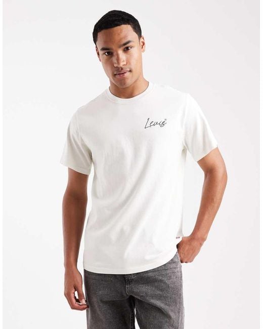 Levi's Gray Boombox Back Print Relaxed Fit T-Shirt for men