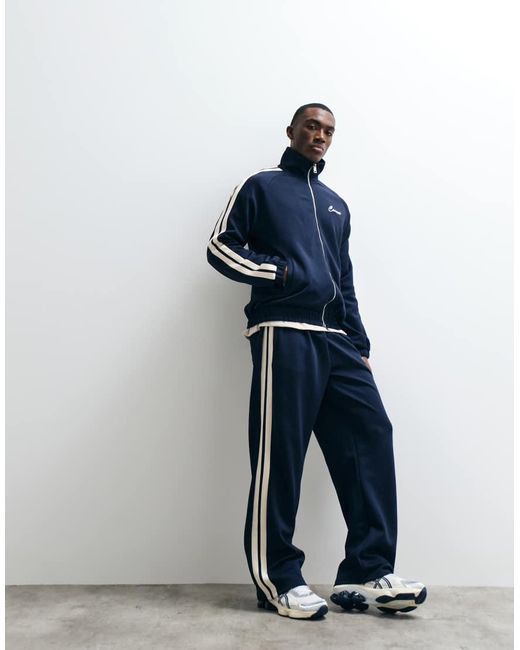 CERNUCCI Blue Taping Logo Track Jacket Co-Ord for men