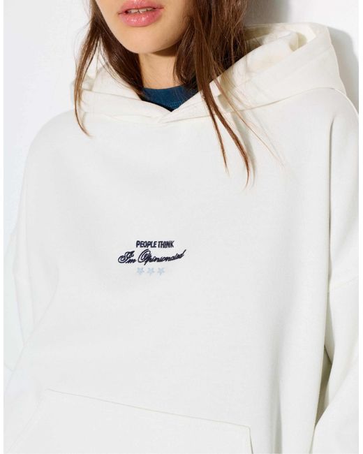 Pull&Bear White – kapuzenpullover