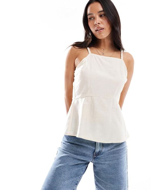 Pieces Blue Backless Cami Blouse