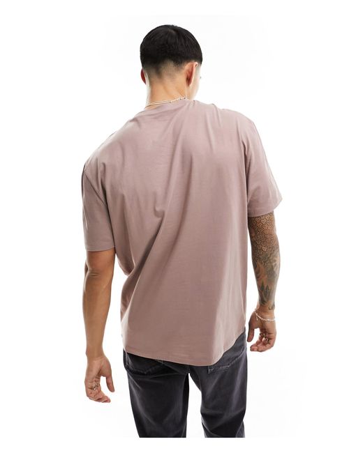 ASOS Red Relaxed Fit Crew Neck T-shirt for men
