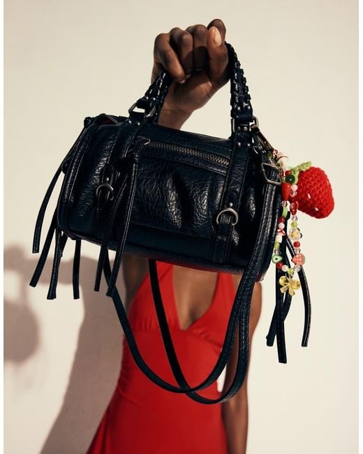 Bershka Black Mini Bowling Bag